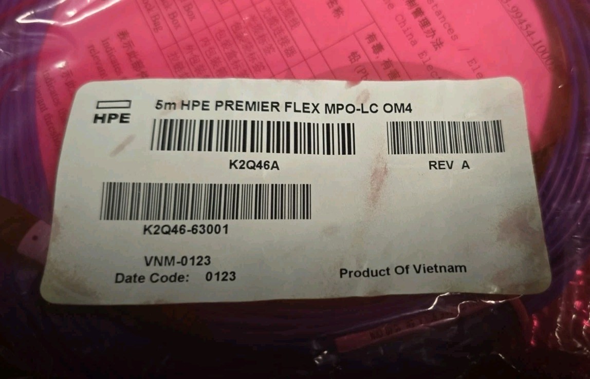 HPE Premier Flex MPO to 4x LC 5m Breakout Splitter Cable K2Q46-63001 K2Q46A