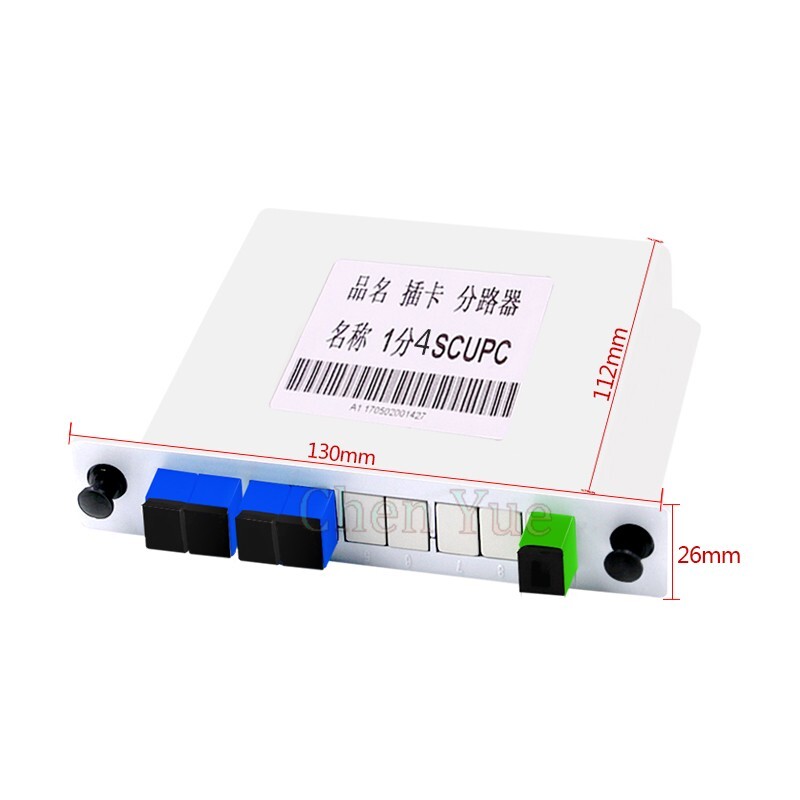 1X4 SC Optical Fiber Splitter Cassette Box Single Mode PLC Fiber Optic Splitter