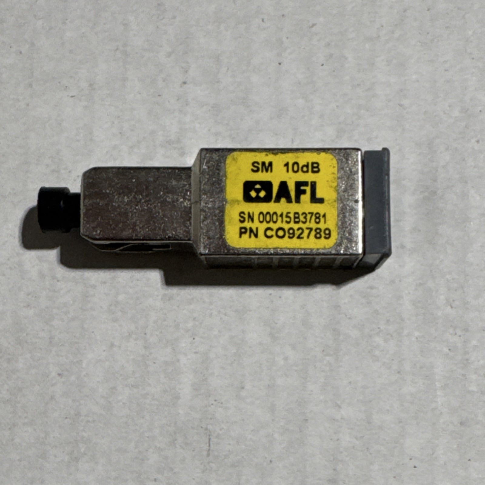 AFL SC to SC/UPC SM Optical Fiber Attenuator 10dB CO92789 Silver Lot of 12