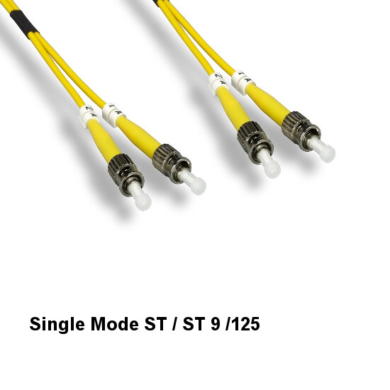 3M Single-Mode Fiber Optic Cable Duplex ST/ST 9/125 2.0mm OD UPC Networking Data
