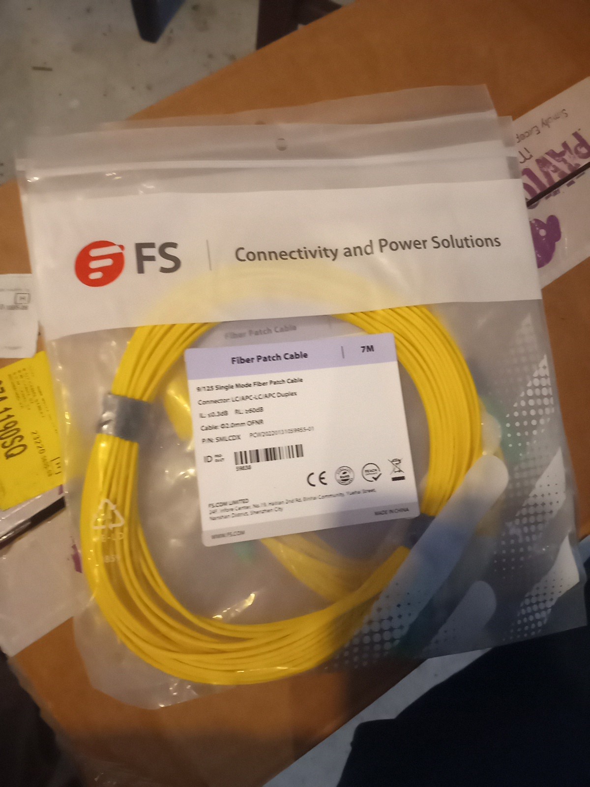 Lot Of 65- FS 7M -9/125 Duplex Singlemode Fiber Optic Cable Patch Cord Jumper