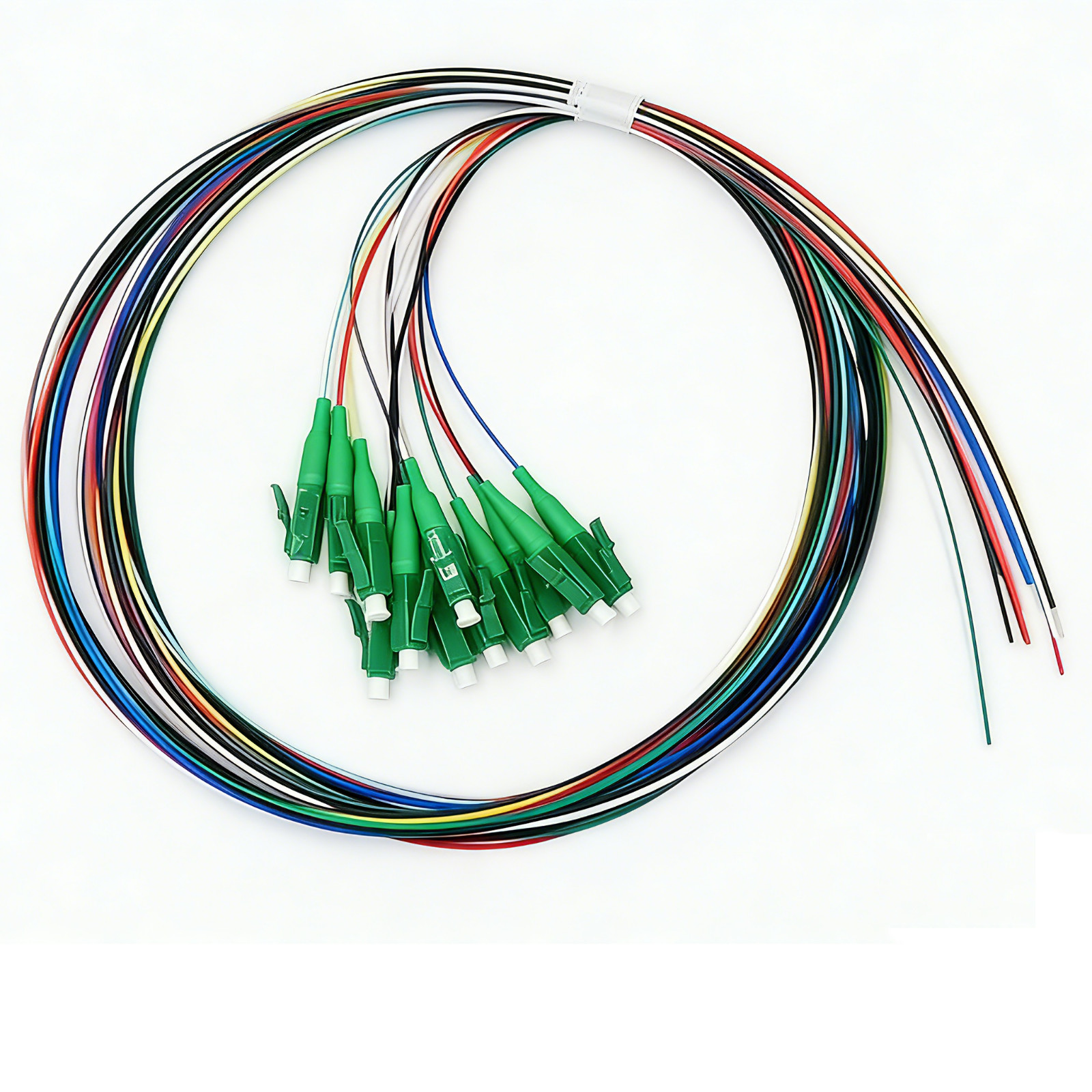 1M 12 Fiber SC LC FC ST APC SingleMode Bunch Fiber Optic Pigtail SM 9/125 Pigtai