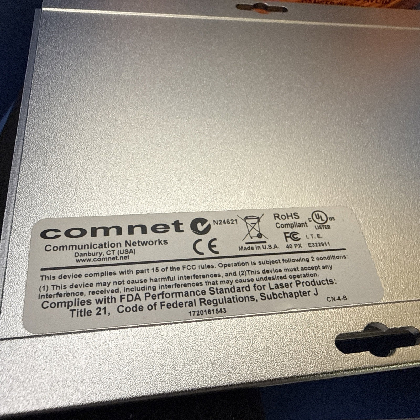 COMMNET DEVICES AND FIBER JUMPER LOT OF 5 PIECES