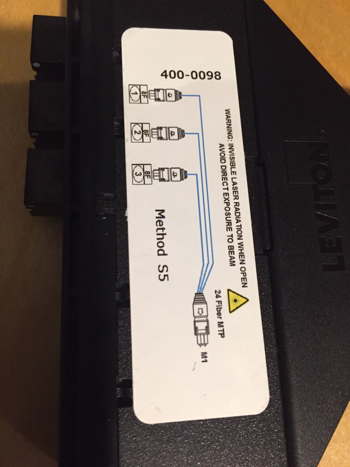 Leviton OM4 ex2XHD Unity Fiber Cassette 24 MTP male to MTP female splitter
