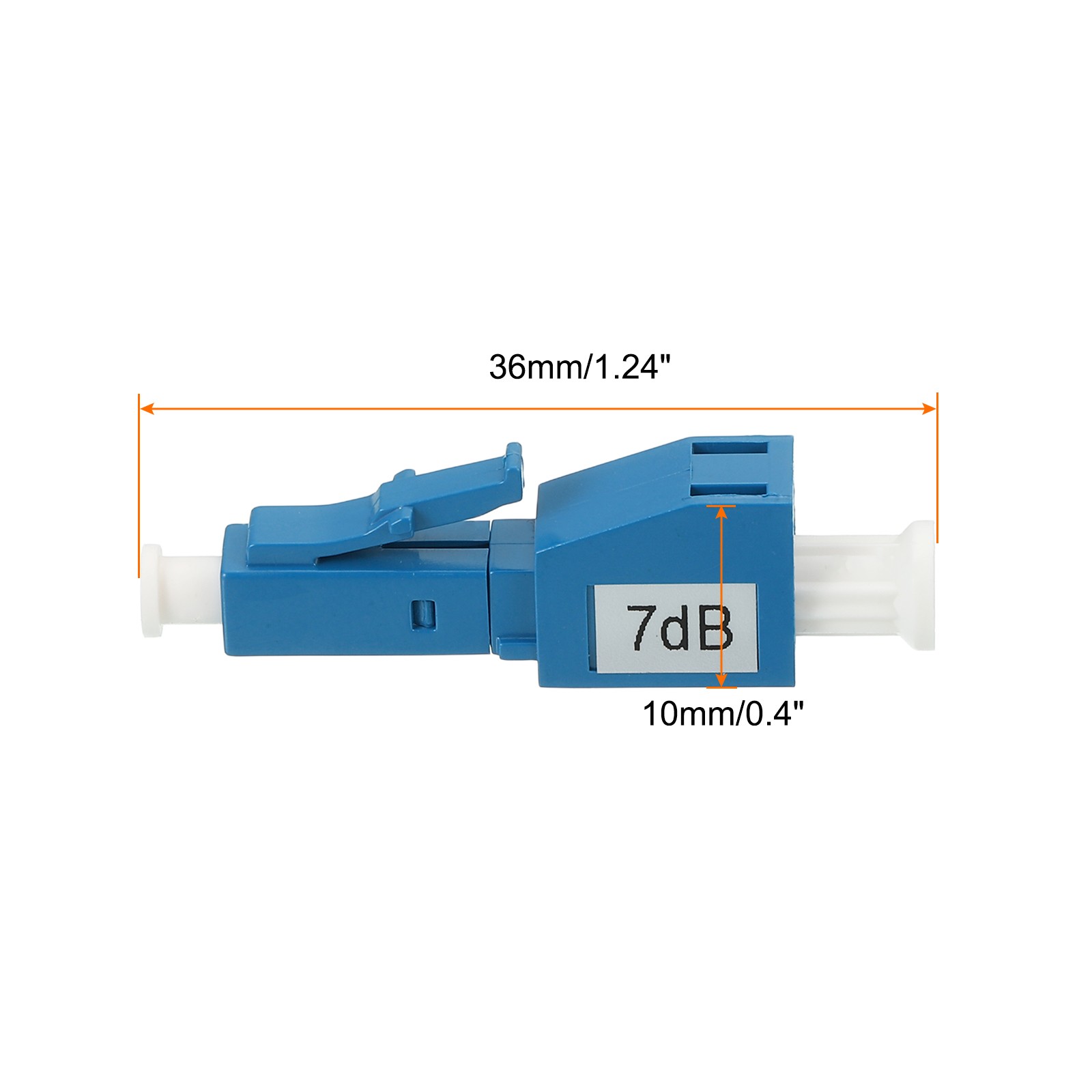 10Pcs Optical Attenuator 7dB LC/UPC Single Fashion for Male-Female Connectors