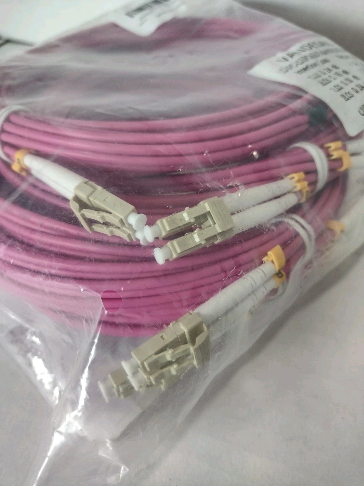 5 Pack LC to LC 0M4 Fiber Patch Cable, 1/10/40/100Gbs Multi Mode Fiber Optic …