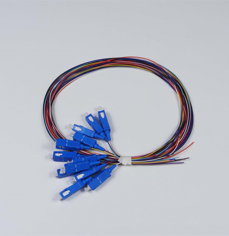 12 Strand 9/125 Fiber Optic Pigtail 1.5m FC/LC/SC/STUPC APC SM MM fiber pigtails