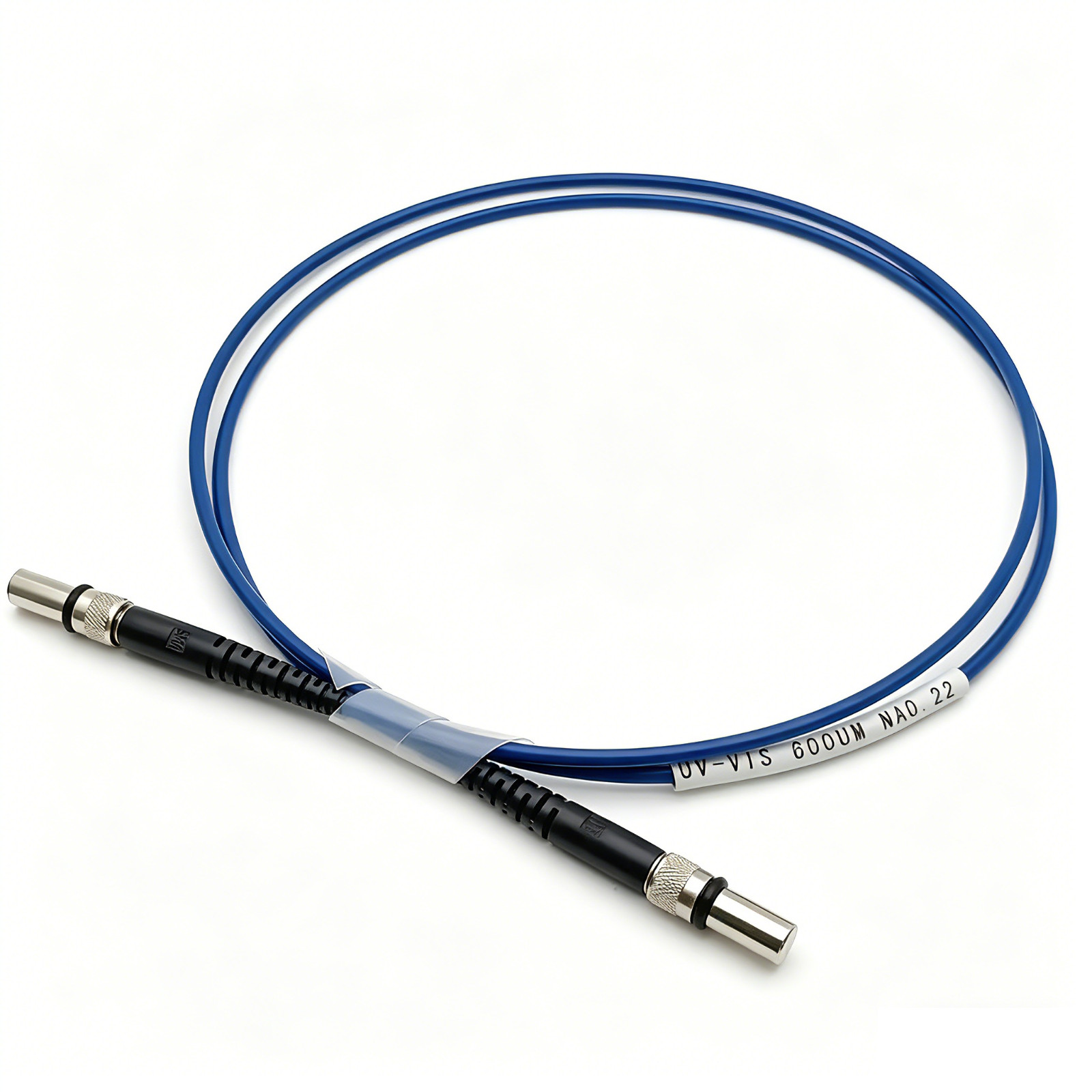 1M SMA905-SMA905 Simplex 600um UV-VIS Armored Fiber Optic Patch Cord Cable