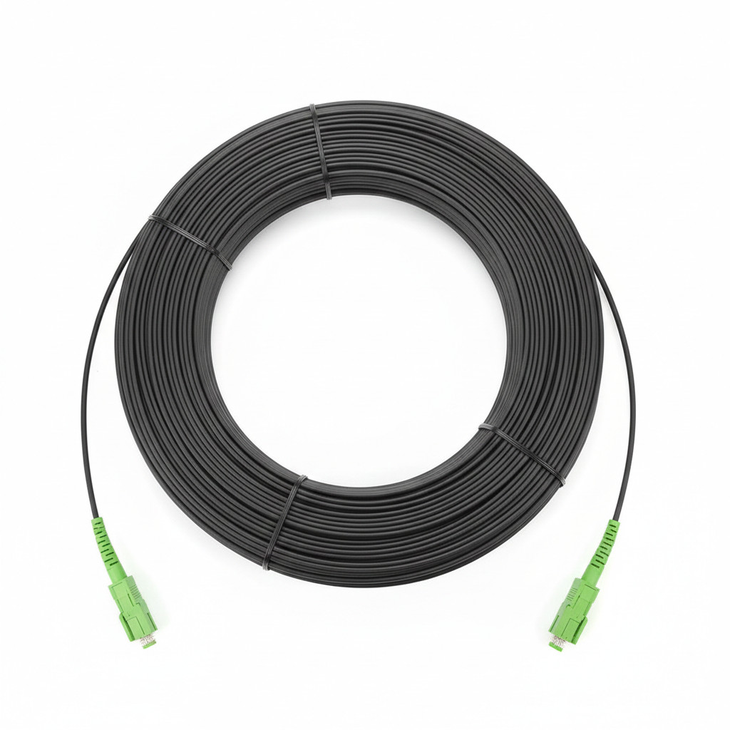 100ft Ruggedized Fiber Optic Drop Cable SC/APC to SC/APC – SMF – HWMirco-2SCAPC
