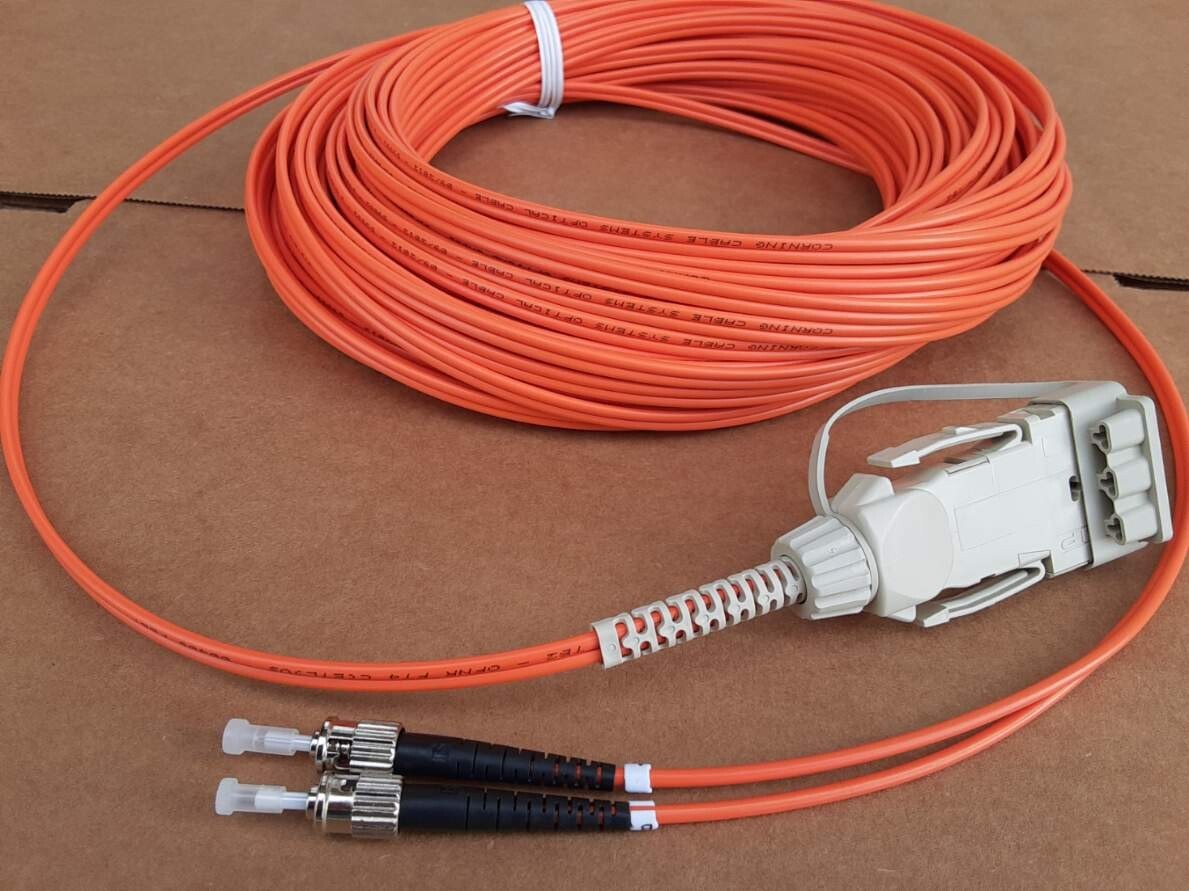 US MADE FDDI to ST Multimode 62.5/125 Fiber Optic cable 30M