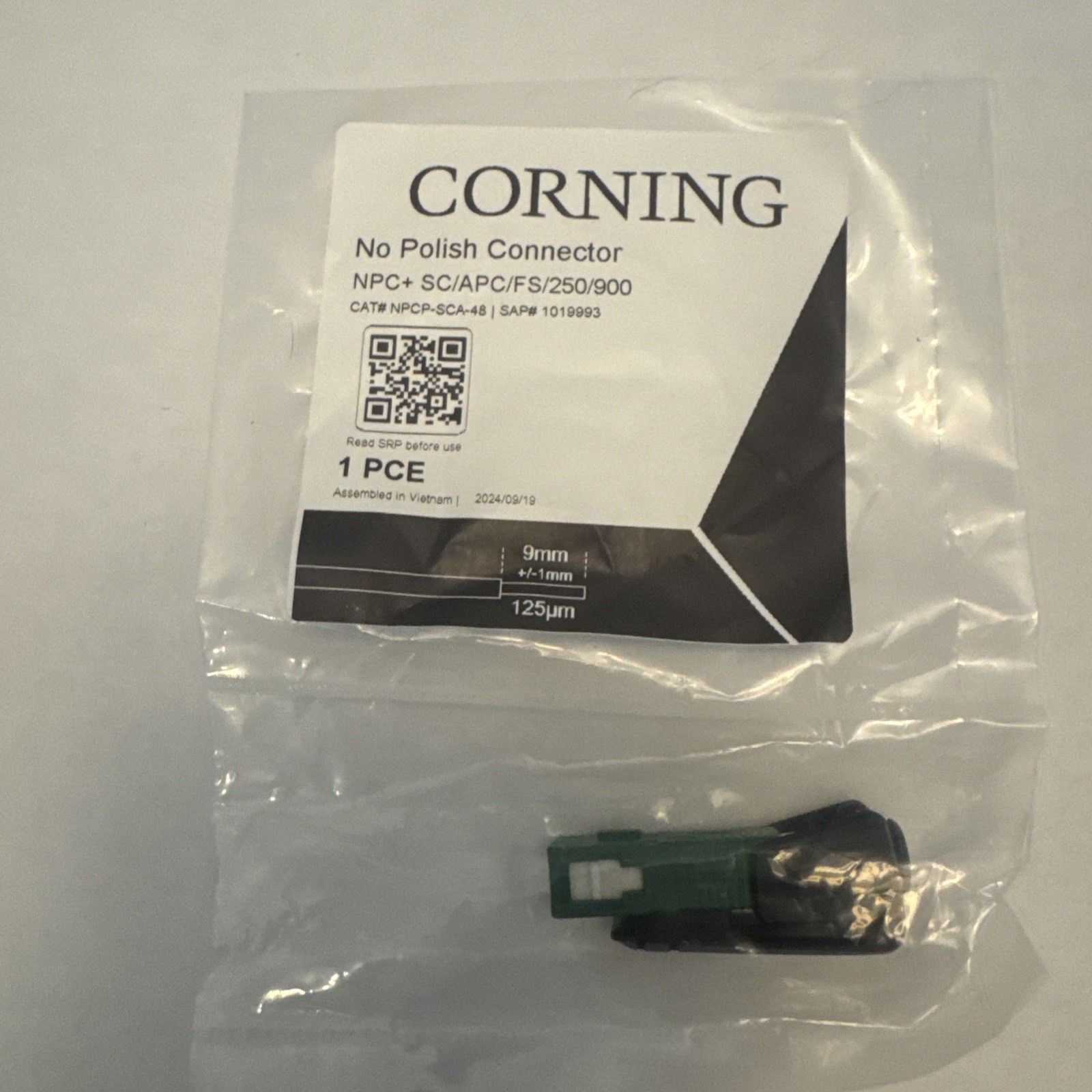 Corning NPCP-SCA-48 NPC+ SC/APC/FS/250/900 No Polish Connector,