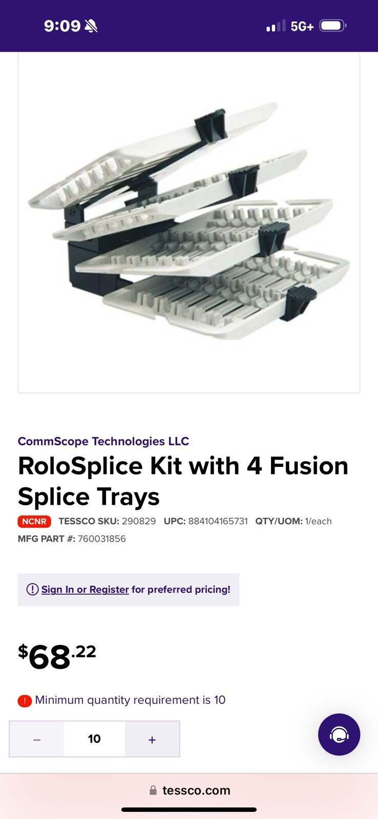 RoloSplice Kit with 4 Fusion Splice Trays Commscope