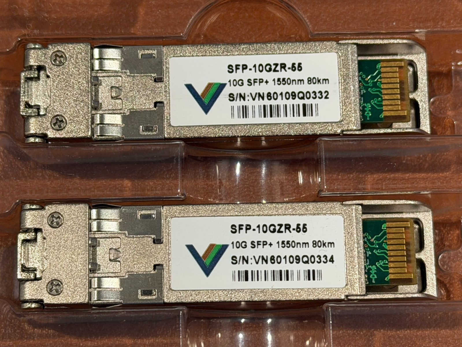 10× SFP+ 10G Fiber Transceivers – Mixed SM/MM – 1310nm 1550nm 850nm