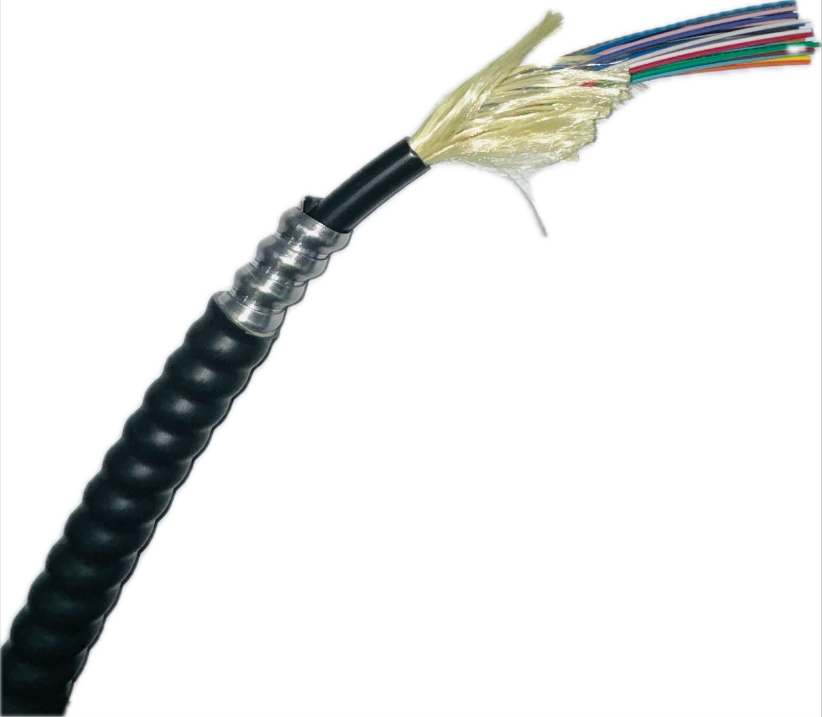 6 Strand Indoor/Outdoor OM4 Corning Glass AIA Armored Fiber Plenum – 1000 ft