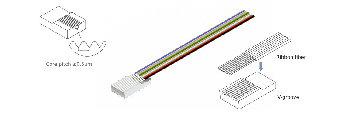 Single mode fiber array unit (FAUs), SMF/PMF 4-128Ch FAUs