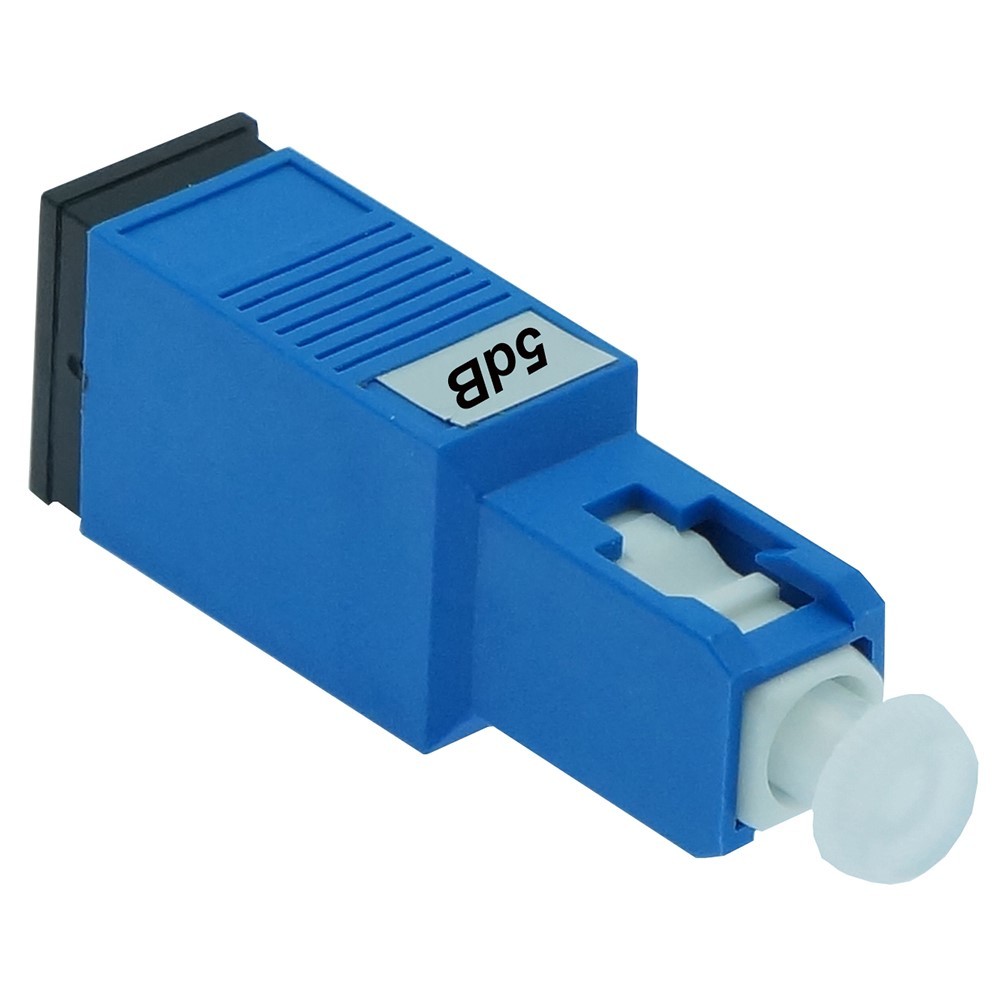 5dB SC UPC Connector Fiber Optic Optical Attenuator Single Mode Plastic Blue
