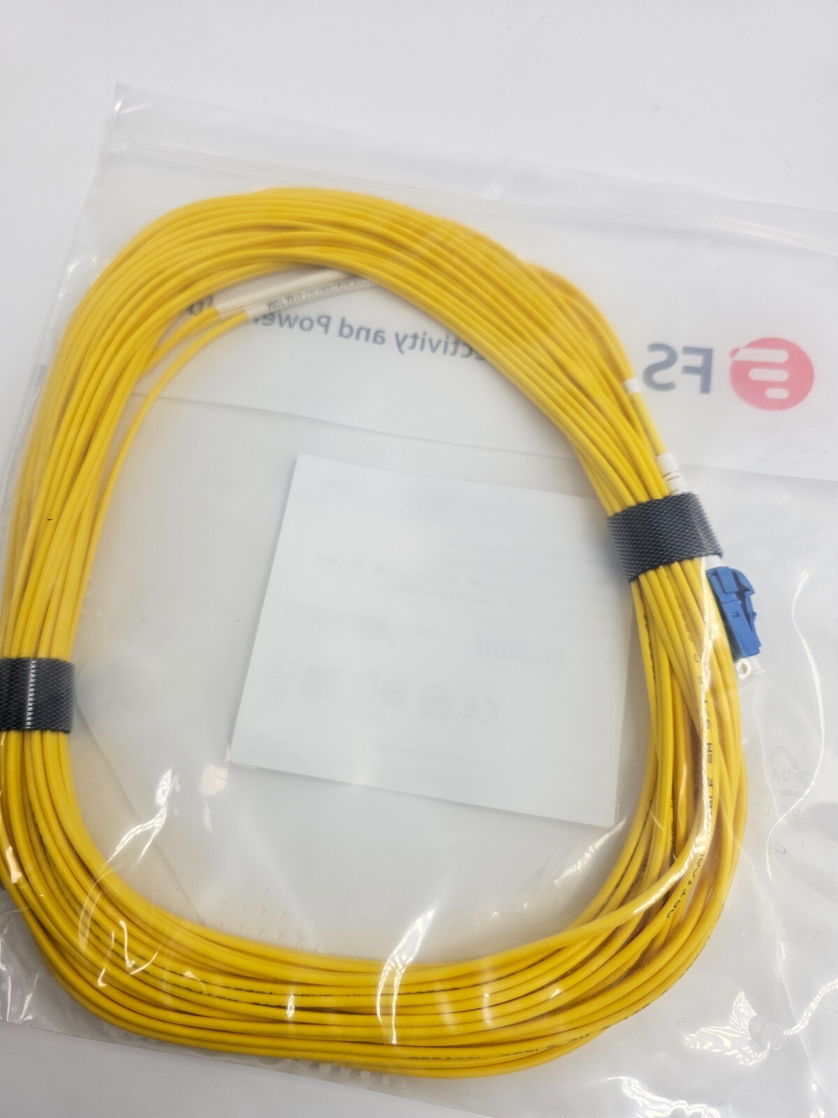 (QTY 2) FS Single SMLCDX Mode Fiber Patch Cable 10M OS 9/125 Single Mode LC-LC