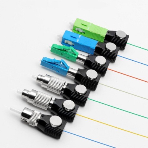 7pcs Bare Fiber Optic Adapter Connector FC SC ST LC Round OTDR Test convertor