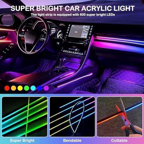 Acrylic Interior Car LED Lights with Wireless APP 6 in Dreamcolor 6 in 1