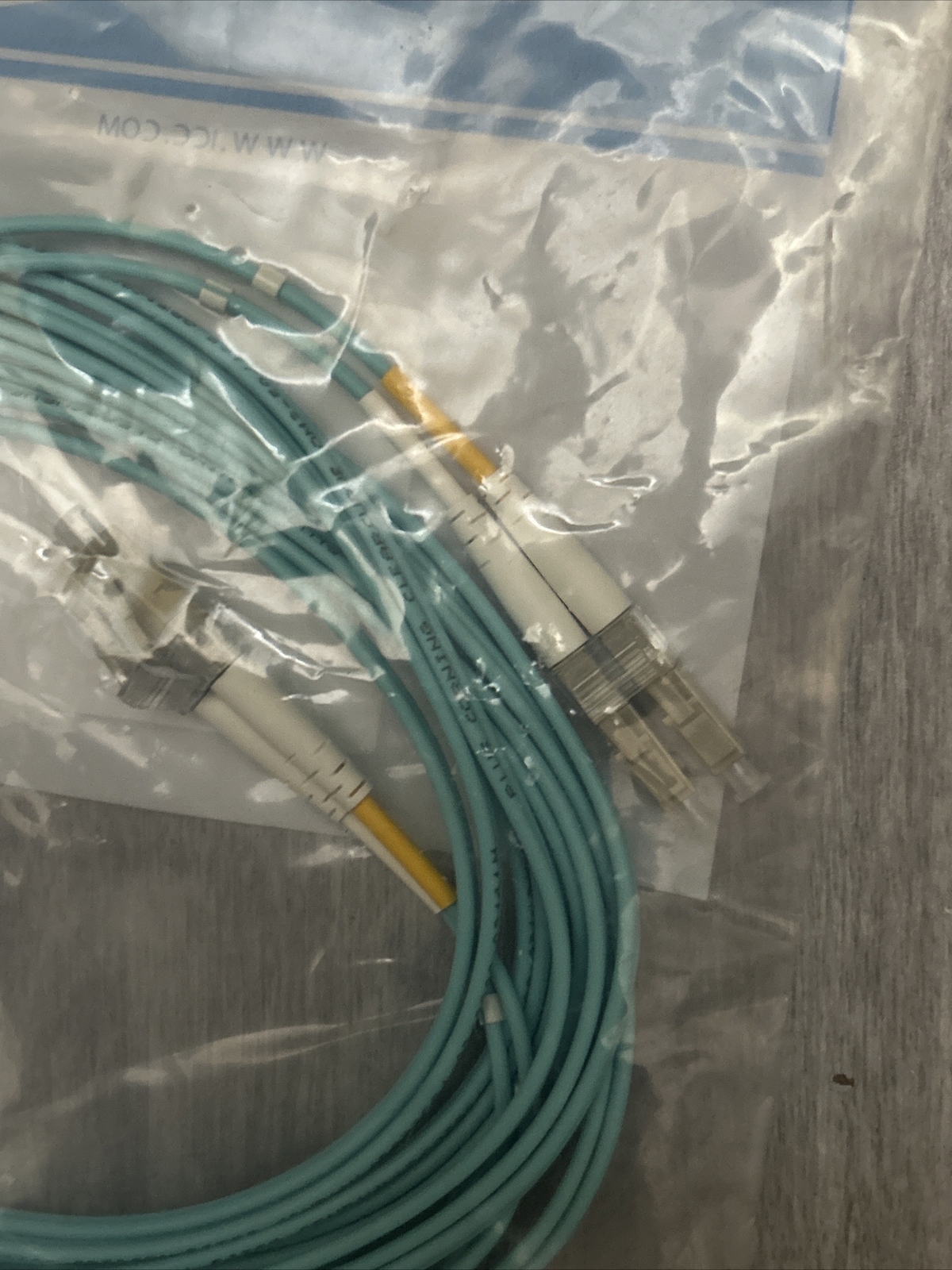 Pack of 8 ICC ICFOJ1G705 LC-LC Duplex OM3 50/125 10G Fiber Patch Cable 5M NEW