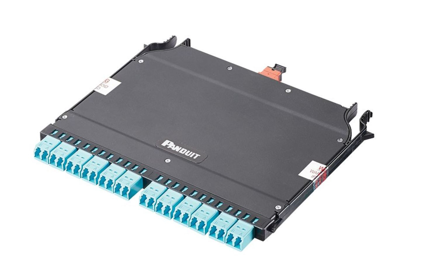 PANDUIT HDFlex Cassette OM4 12-Port Duplex LC to (1) 24-fiber MPO FHCZO-24F-10A