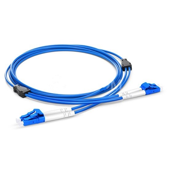 7M LC UPC to LC UPC2Duplex 3.0mm PVC 9/125 Single Mode Armored Fiber Patch-5432