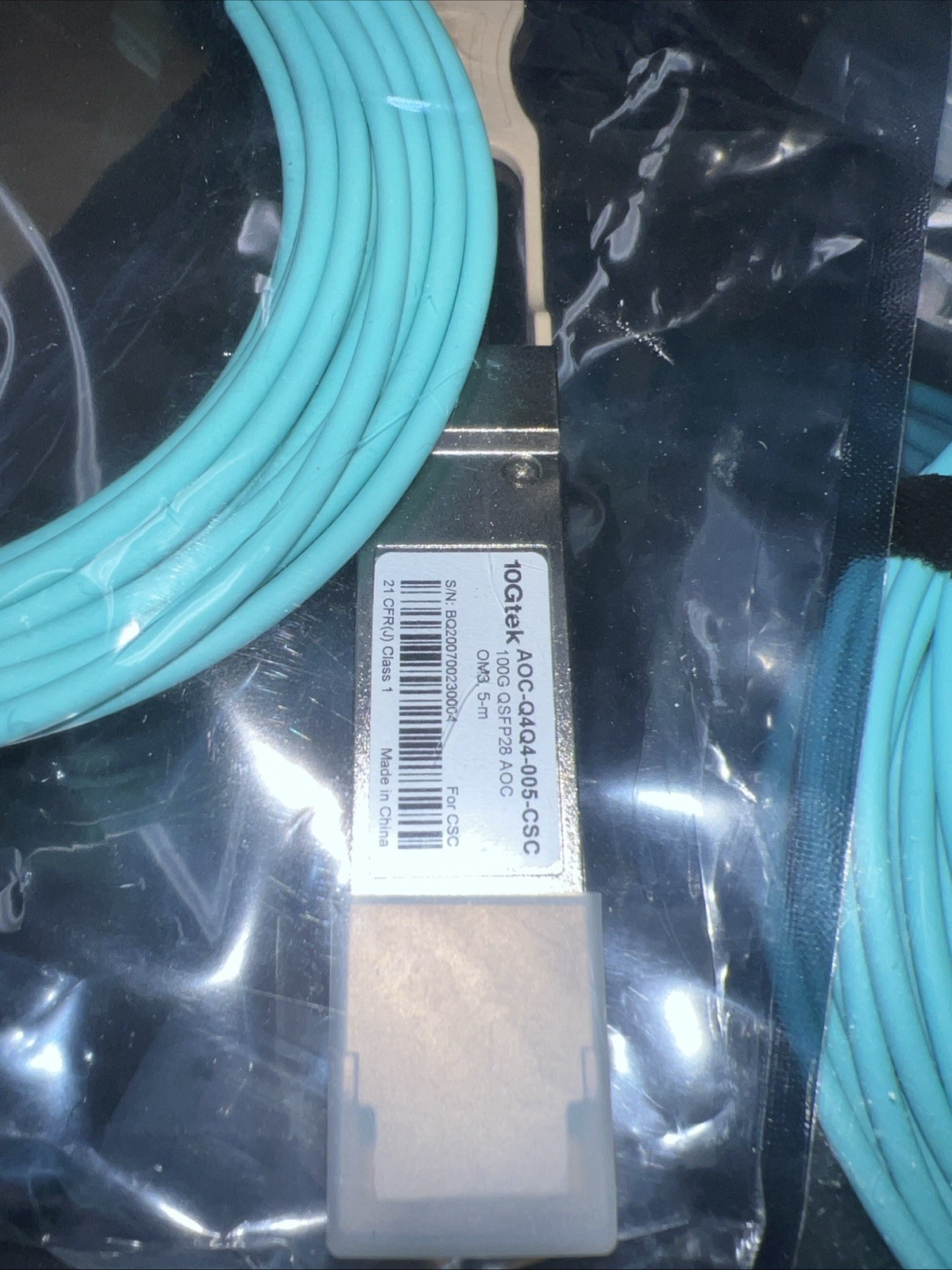 5m Cisco Compatible 100G QSFP28 AOC Active Optical Cable 10Gtek QSFP28 to QSFP28