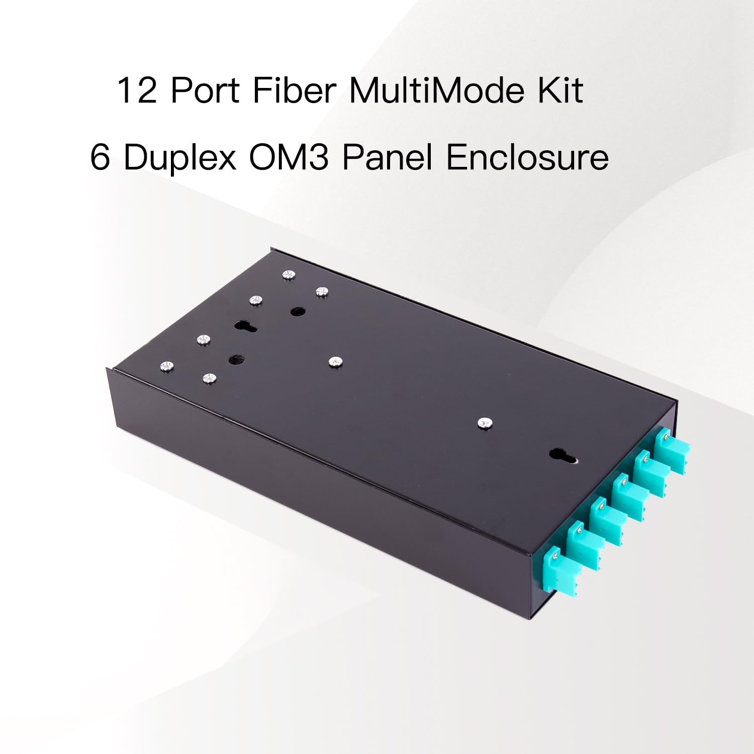Durable 6 Port Duplex LGX Fiber Enclosure Kit: 12 Strand LC Pigtails Included