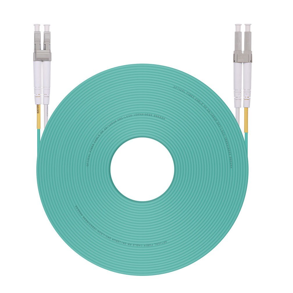 10G OM3 LC to LC Fiber Patch Cord 50/125 Multi-Mode Duplex LC Cable 50 meter