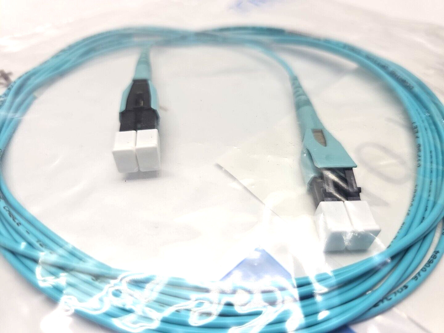 Lot of 8 CORNING 10ft, 2F OM4 JIAB R LCDUPU/LCDUPU Fiber Optic Cable 7979-OM4-..