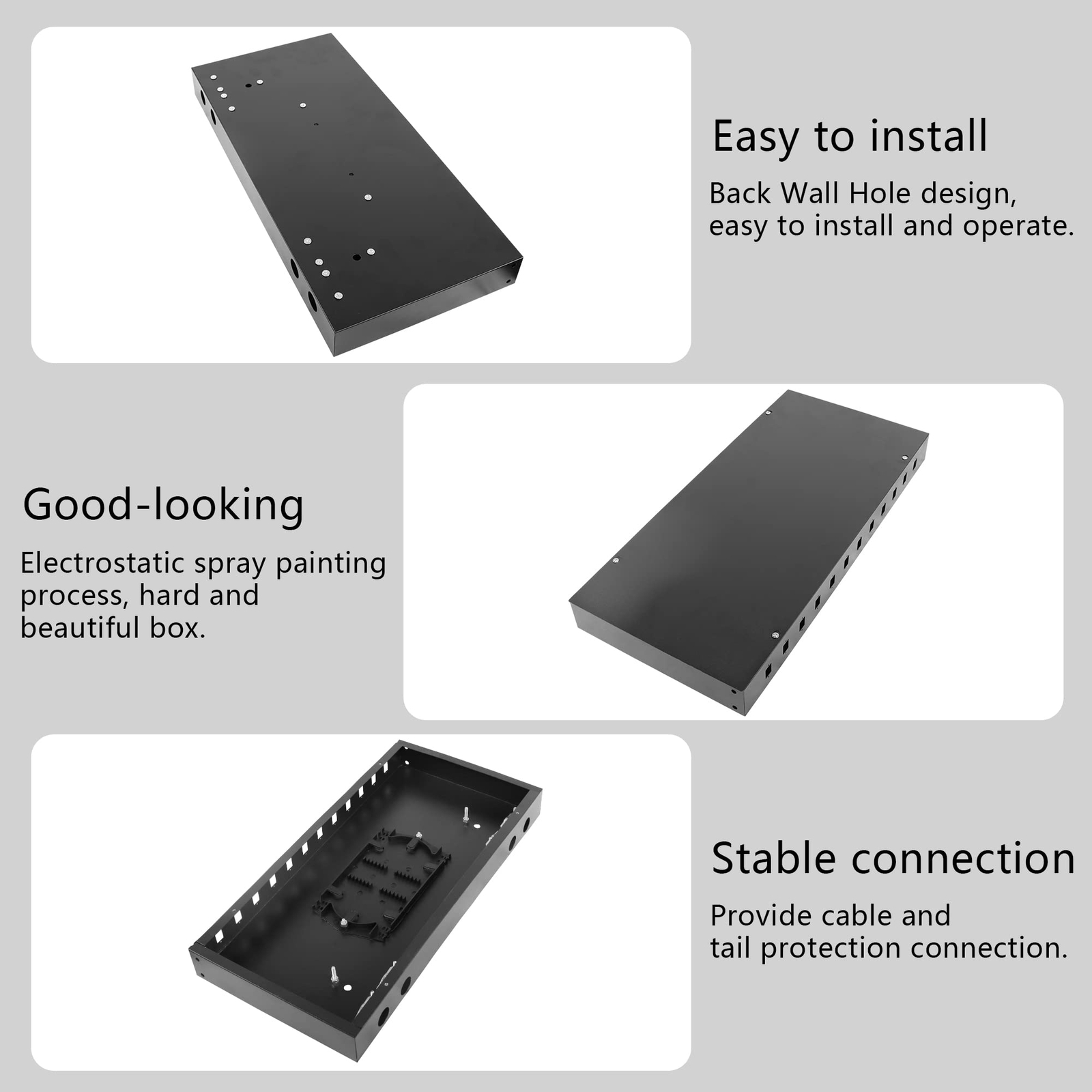 4-12 Port Fiber Optic Wall Mount Enclosure Box, Fiber Optic Distribution Box,…