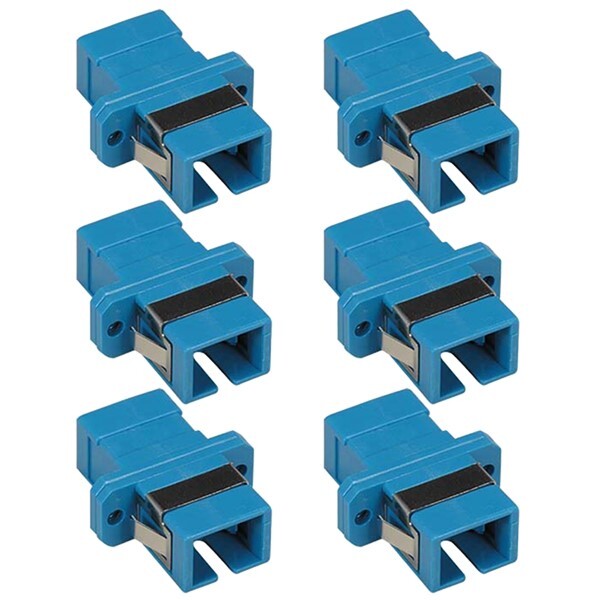 6 Pcs SC UPC to SC UPC Coupler Simplex Single Mode Fiber Optic Optical Connector