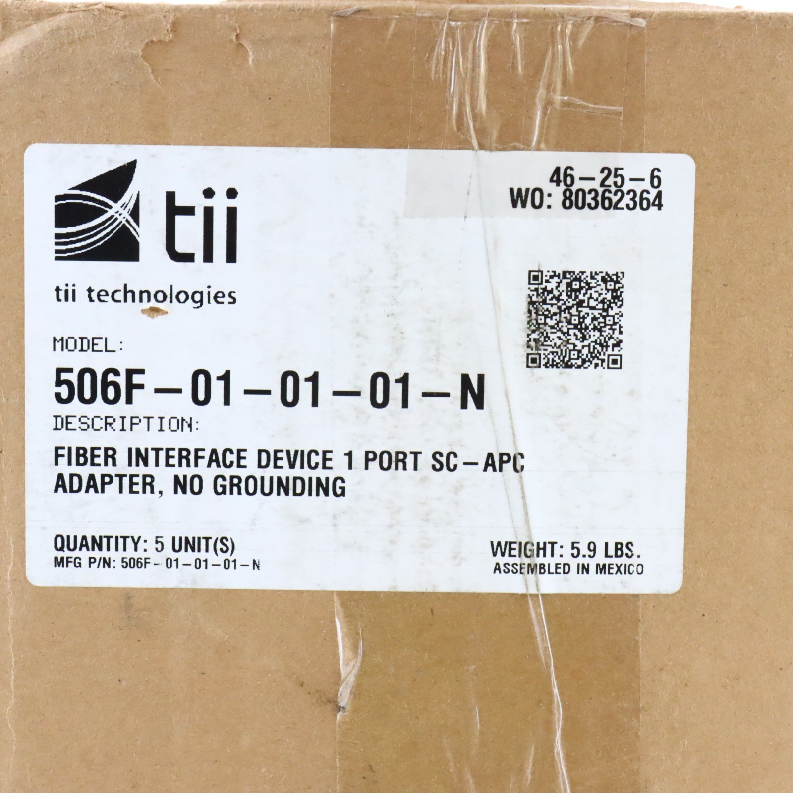 *Lot of 5* Tii 506F-01-01-01-N SC/APC Fiber Optic Interface Device Enclosures