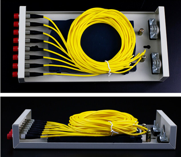 8-port FC fiber optic terminal box thickened 1.0MM full flange + pigtail box