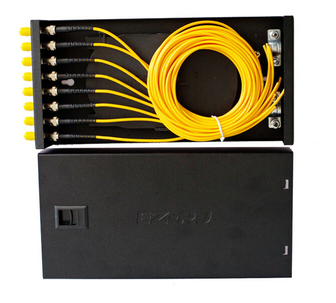 8-port ST fiber optic terminal box thickened 1.0MM including flange + pigtail