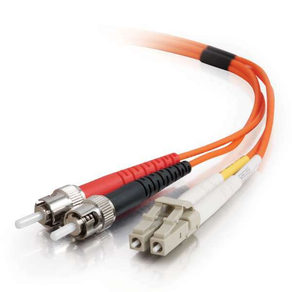 2m LC-ST Duplex 62.5/125 OM1 Multimode Fiber Patch Cable Orange Optic 6FT