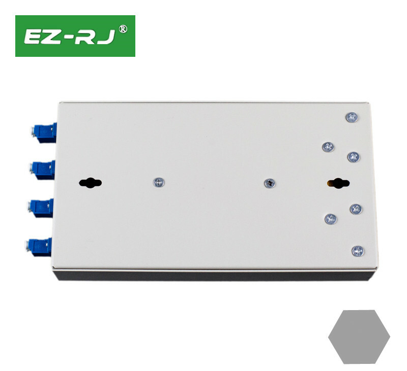 4-port LC fiber optic terminal box thickened 1.0MM full flange + pigtail box
