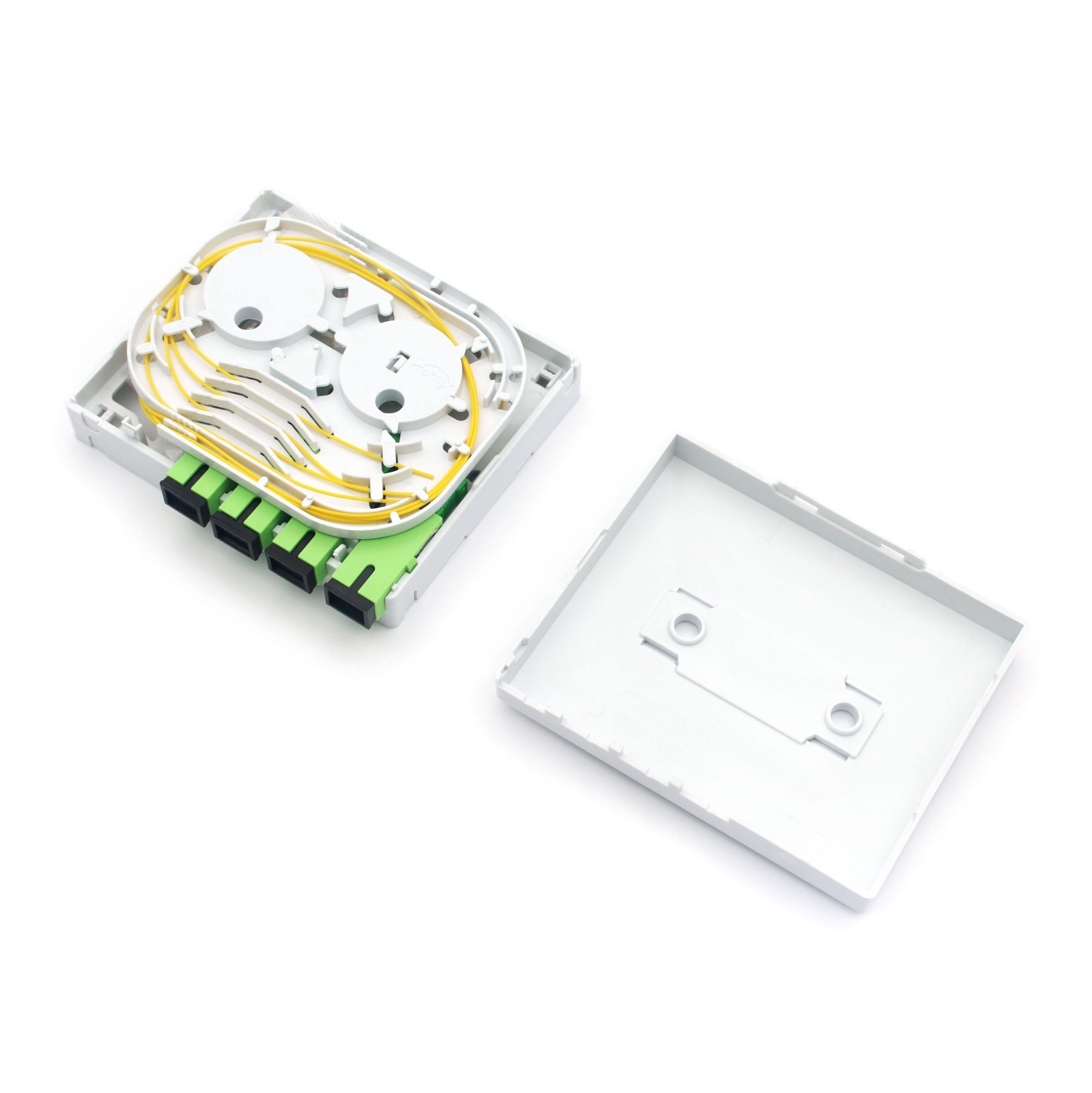 10pcs Indoor Wall Mounted 4 Ports End User Termination Box SC Adapter Pigtails