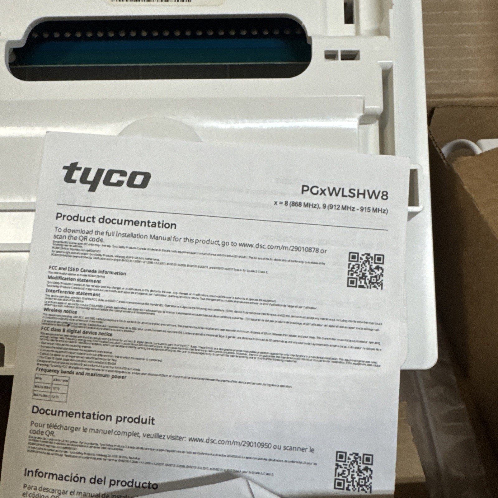 Tyco (DSC) PGxWLSHW8 PowerG wired-to-wireless converter and expansion module