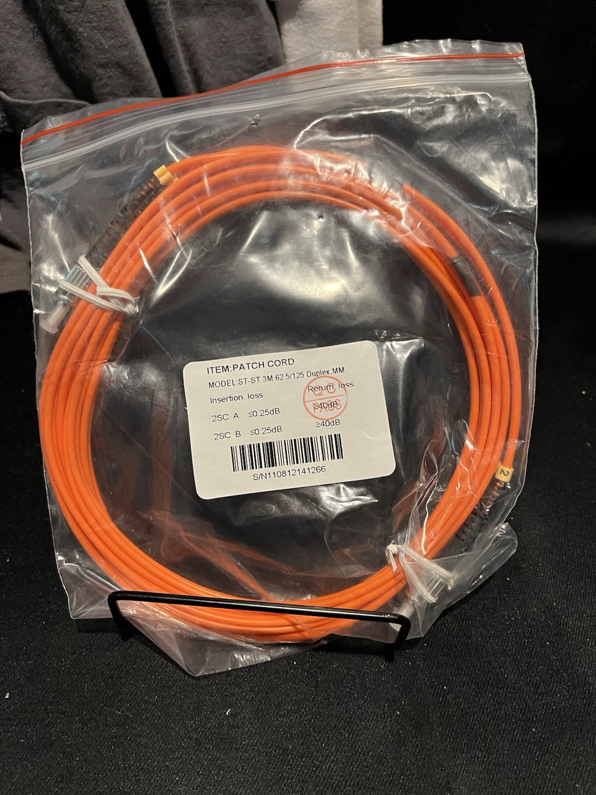FIber Optic Patch Cord 3M (10FT) ST To ST