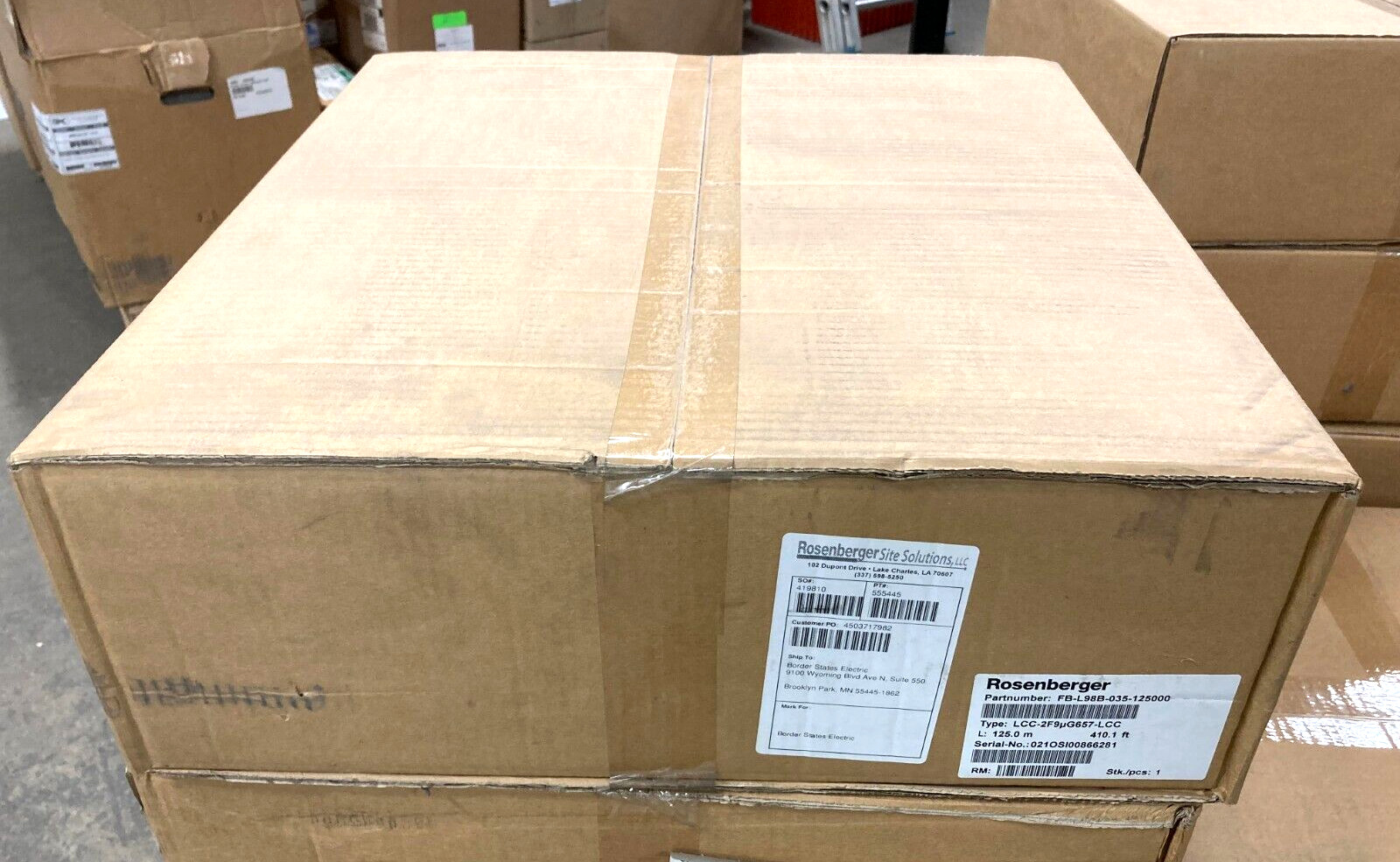Rosenberger FB-L98B-035-125000 Fiber Optic Cable LCC-2F9uG657-LCC 125.0 m – NIB