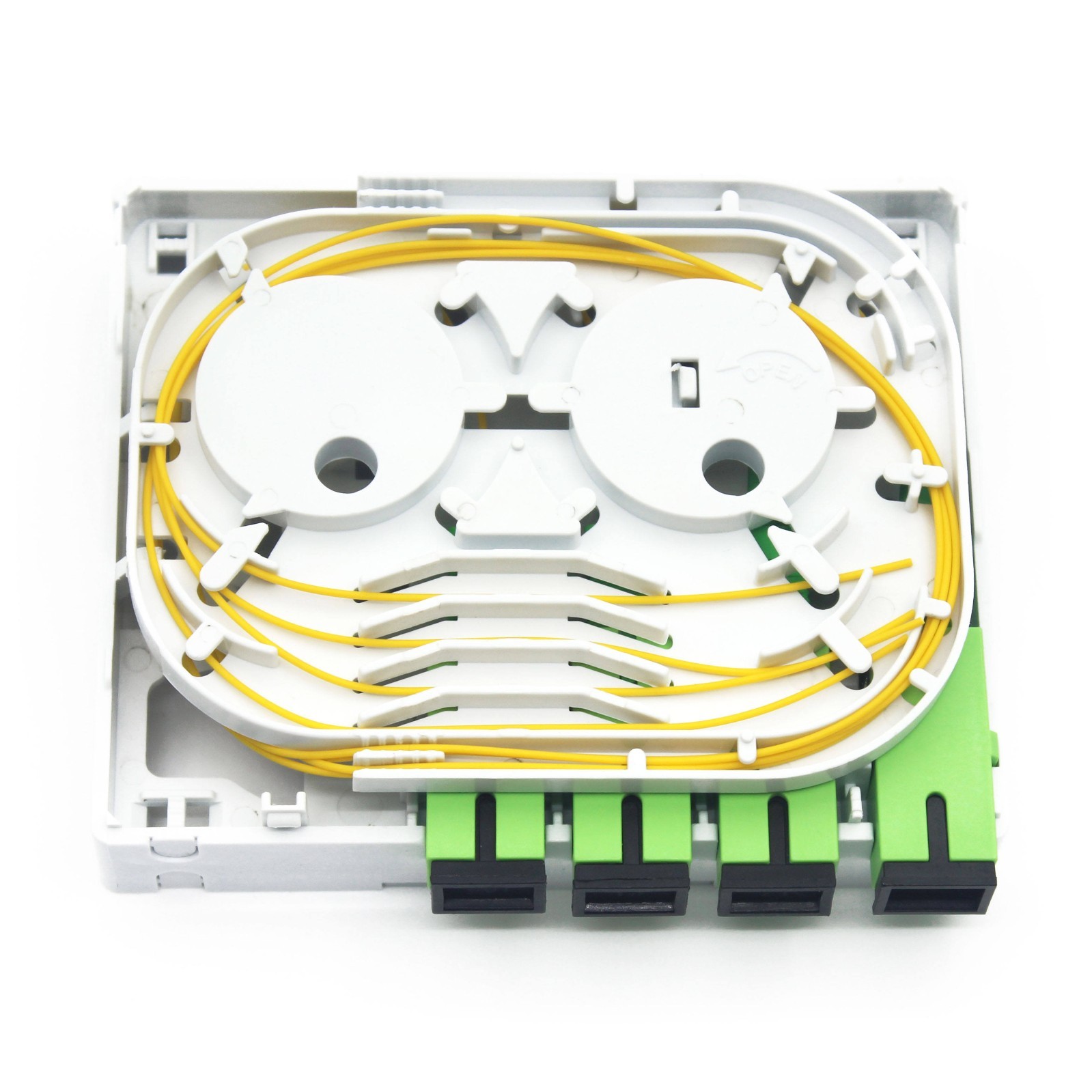 10pcs Indoor Wall Mounted 4 Ports End User Termination Box SC Adapter Pigtails