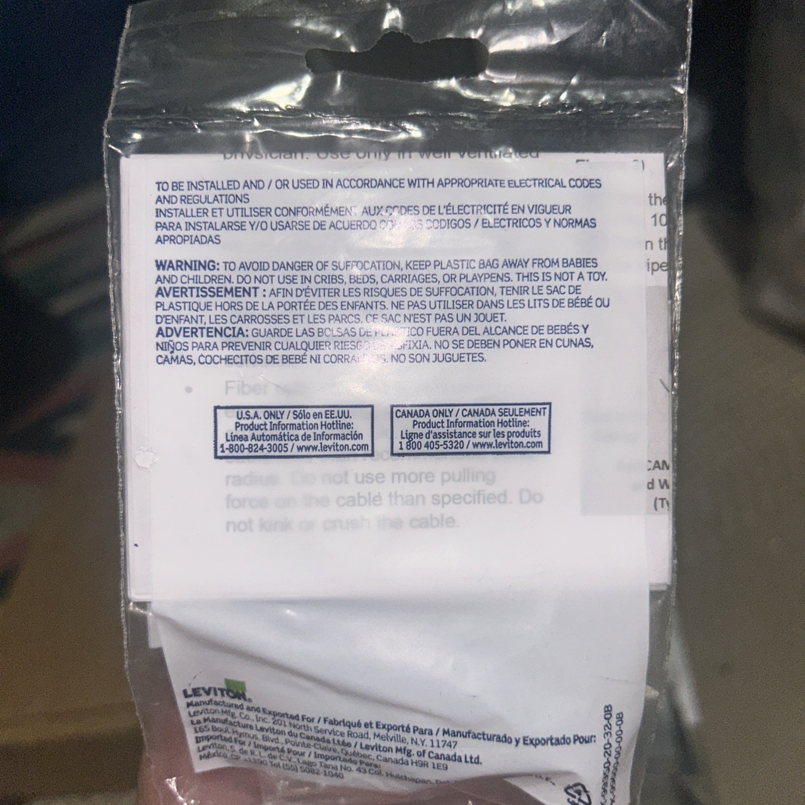 (4 TOTAL) Leviton 49991-LLC FastCam Connector 10.5 Cleave LC 50/125UM LOMM