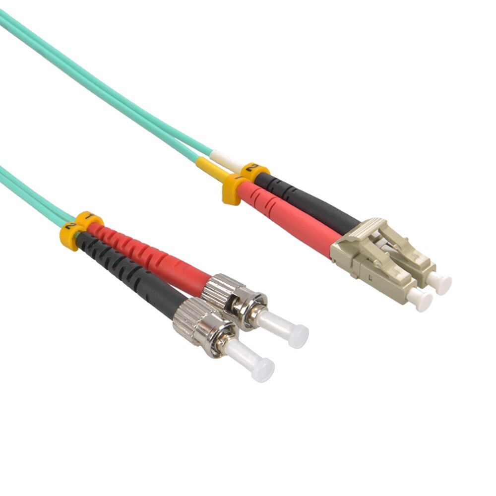 LC to ST Multimode Duplex OM3 50/125 Fiber Optic Patch Cable – 1M/2M/3M/5M/10M