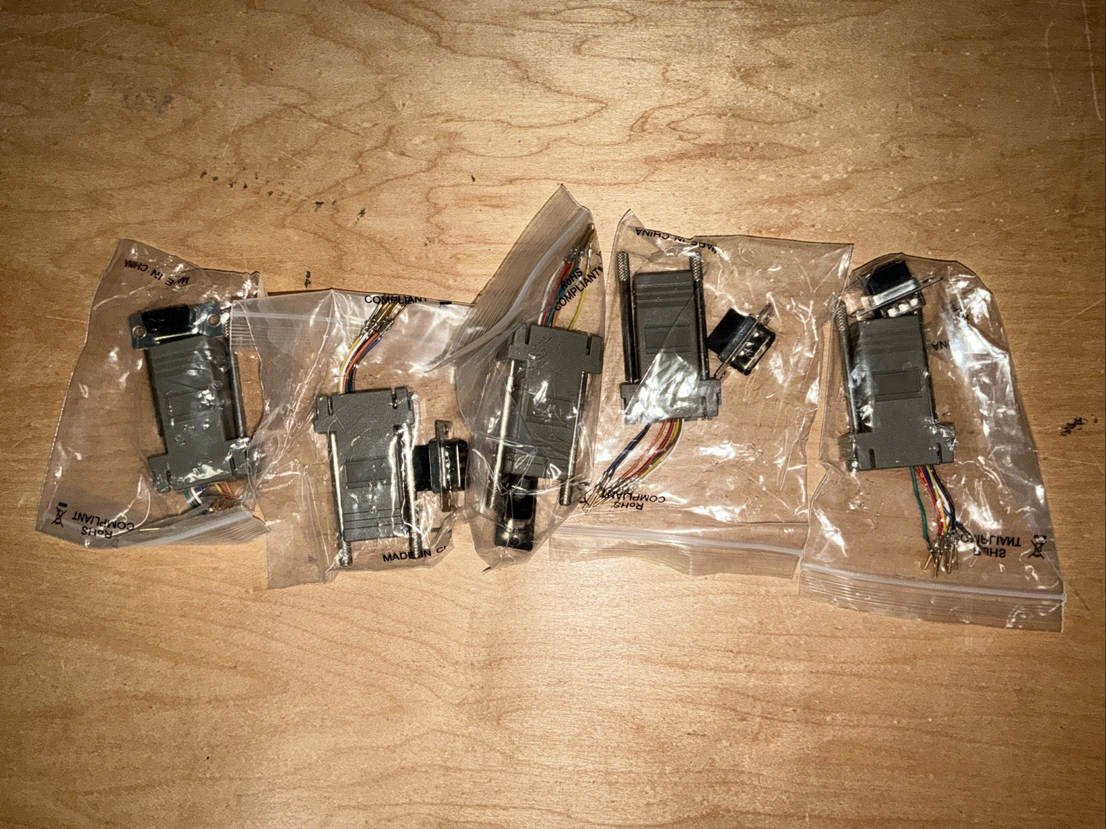 Shaxon Grey DB9-M To RJ45 Adapter Kit MA80-0945M 32-284, 5 Pieces