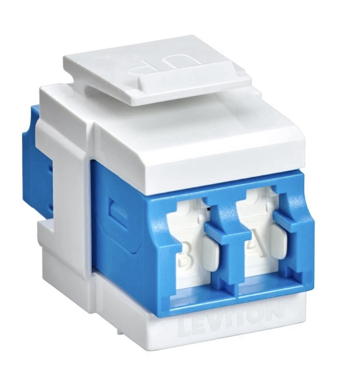 41086-SLW Leviton QuickPort Duplex LC Adapter, Shuttered MM SM, Zirconia Ceramic