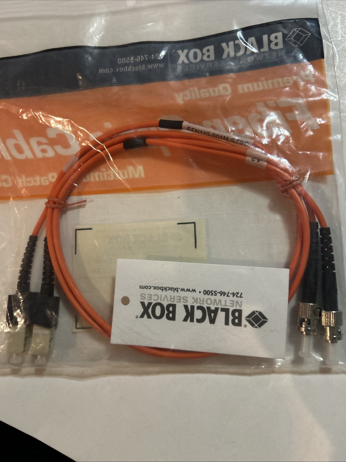 Black Box-Fiber Optic Patch Cable ST-SC (1 M) 62.5 / 125 EFN110-001M-STSC Multim