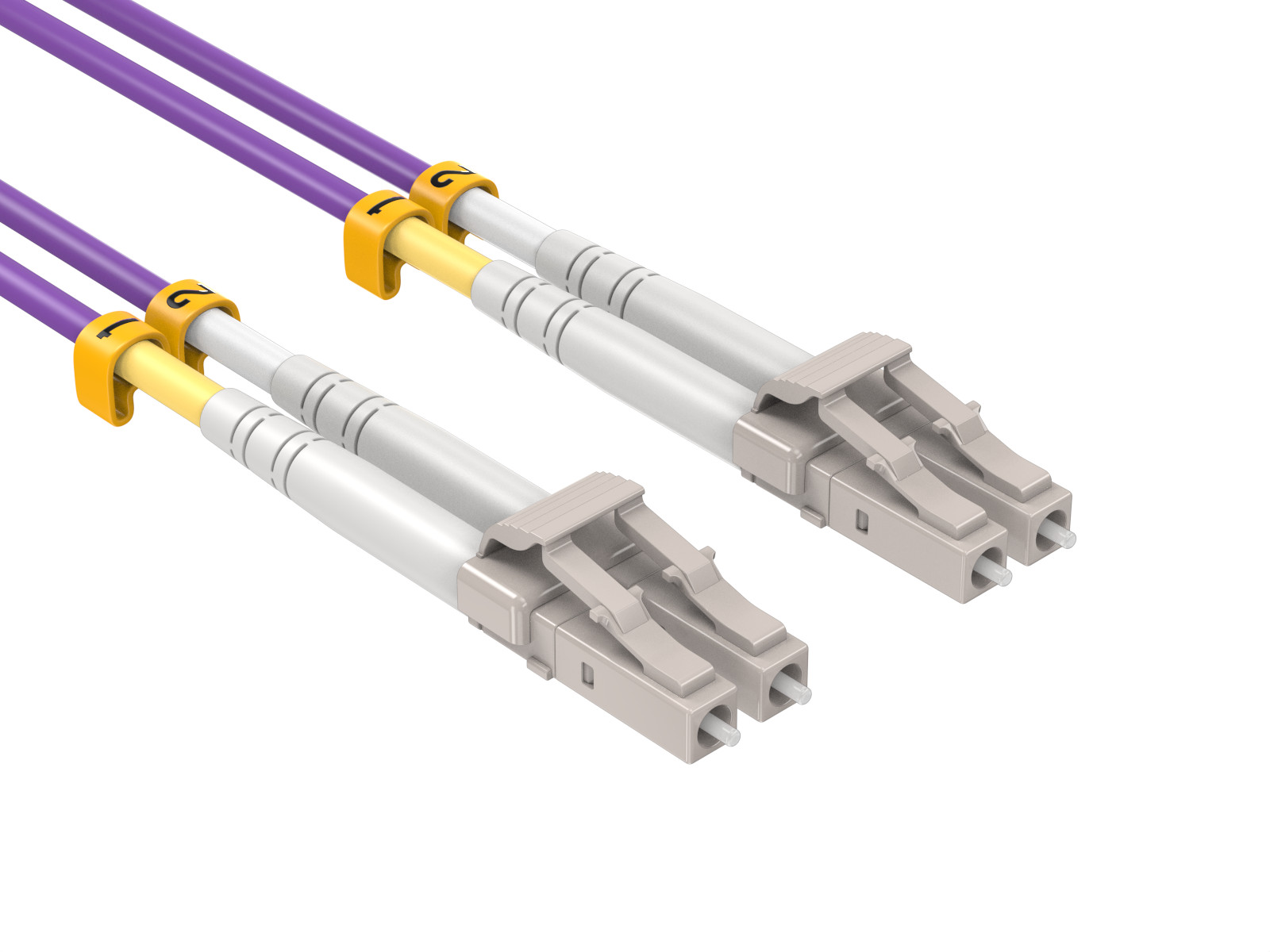 OM4 LC/LC Duplex 50/125 Multimode Fiber Optic Cable – 10/12/15/20/25/30/40/50m
