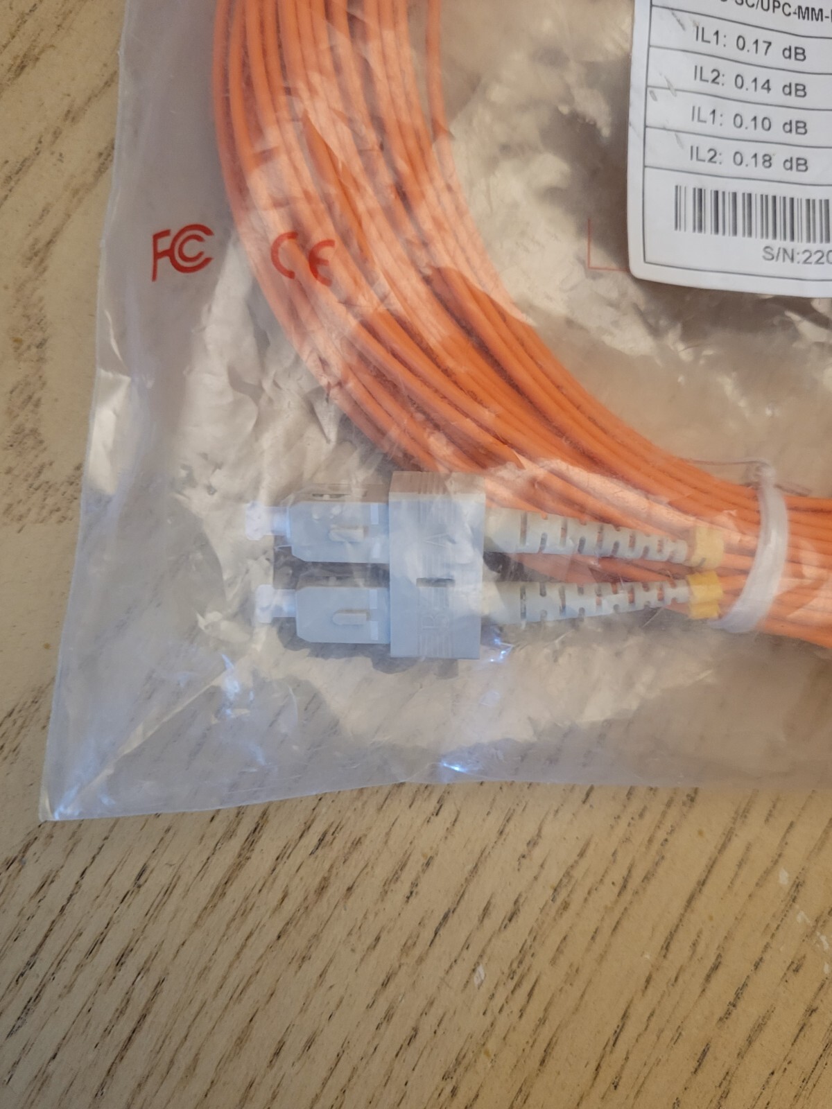 RamboCables 20m 66ft SC SC OM2 Fiber Patch Cables MMF Multi 50/125μm 1G/10G LSZH