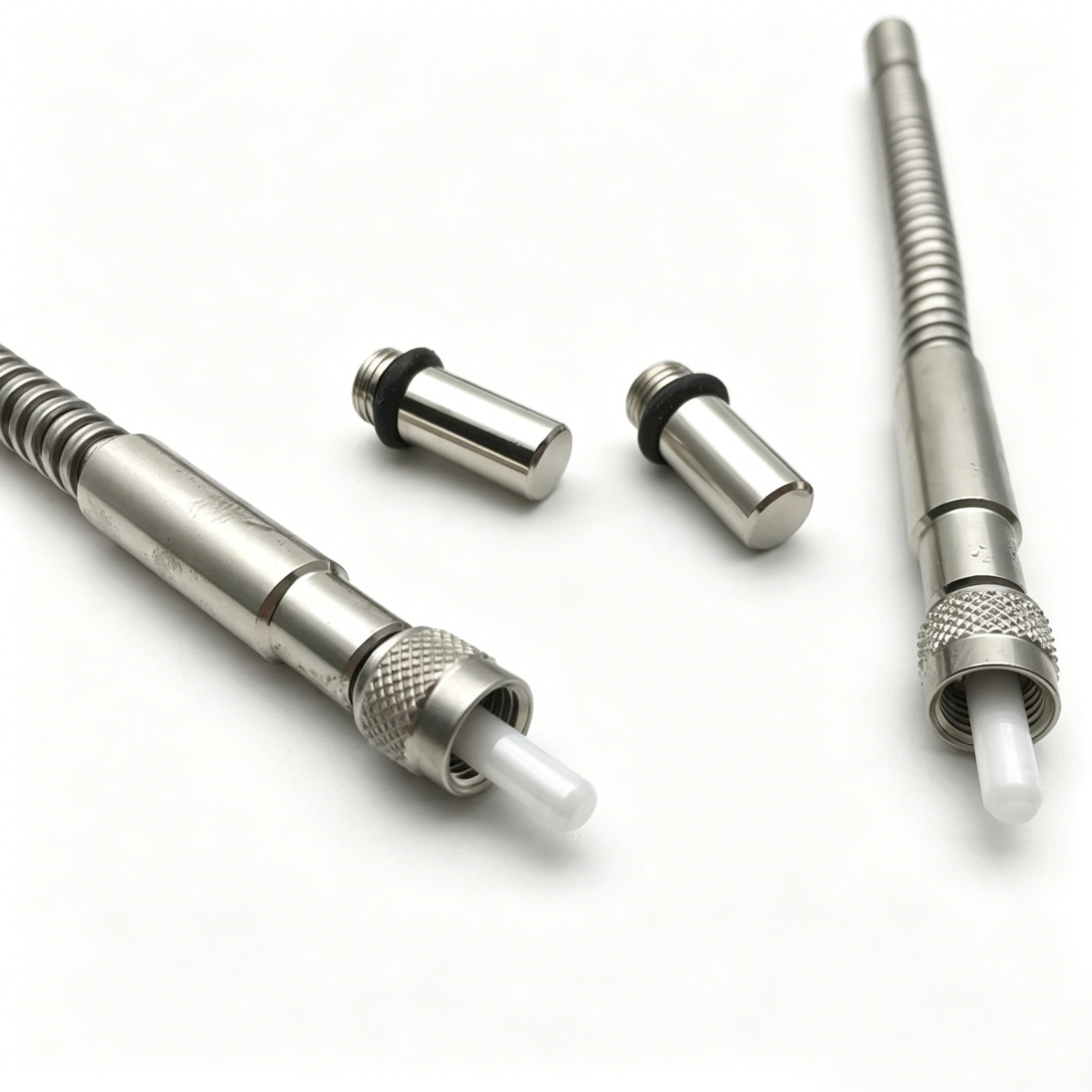 Armored Fiber Patch Cable SMA905 Round-SMA 1000um 1M Metal Ferrule UV-VIS 0.22NA